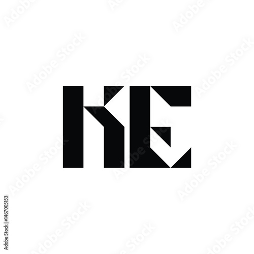 KE monogram logo design letter text name symbol monochrome logotype alphabet character simple logo