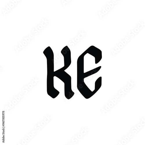 KE monogram logo design letter text name symbol monochrome logotype alphabet character simple logo