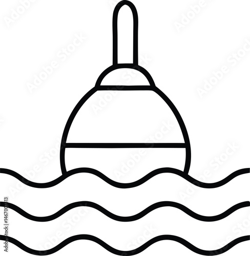 fishing floats glyph icon
