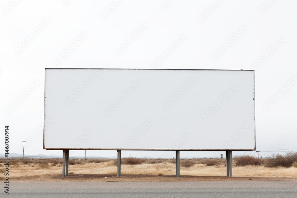 Obraz premium Blank billboard in desolate landscape awaiting your message Perfect for advertising
