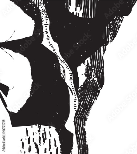 A grayscale abstract silhouette of a deer appears against a textured background.