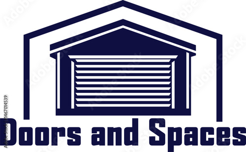 Garage door icon logo car house business vector isolated