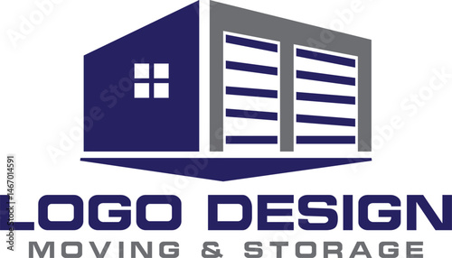 Garage door icon logo car house business vector isolated