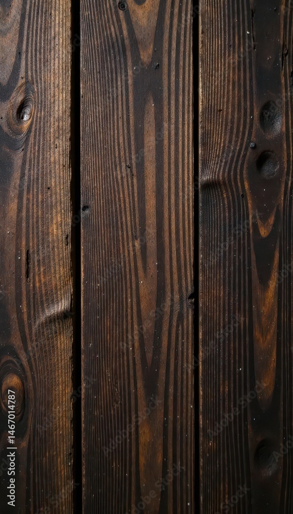 Dark, rustic wood planks; rich grain, textured surface , natural wood, wood panel Dark, rustic wood planks; rich grain, textured surface , natural wood, wood panel