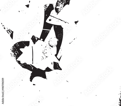 A lone figure leans against a stylized leaf creating a sense of introspection.