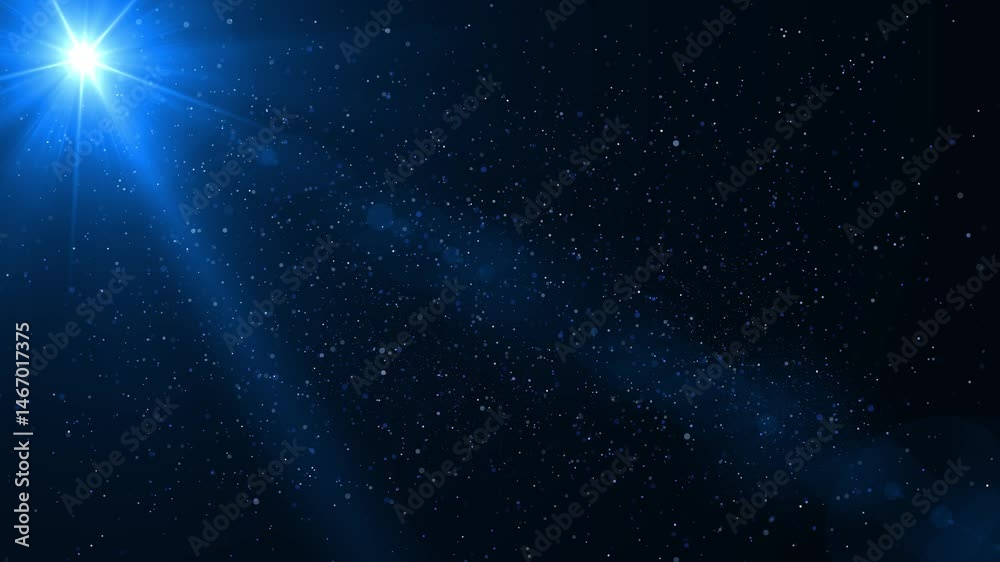 seamless loop with natural stylized blue glow lighting.Optical lens flares transition that is a seamless loop with natural stylized blue glow lighting	