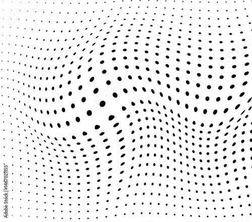Halftone grunge pattern with square