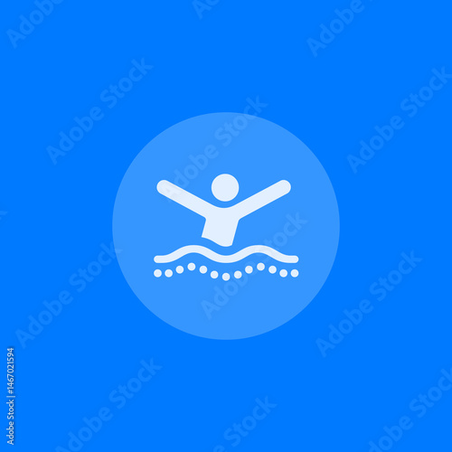 Water Fitness Icon (Circle