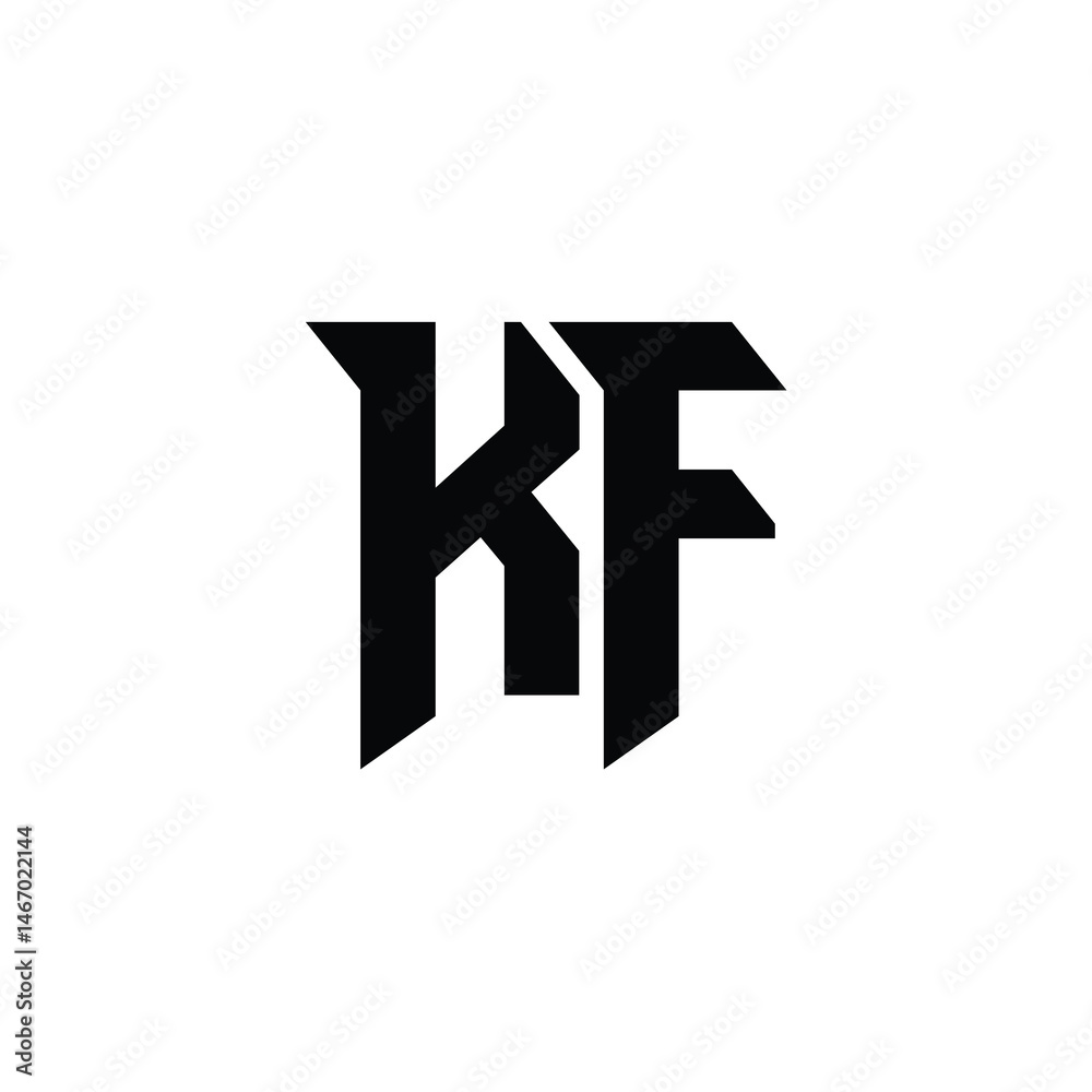 KF monogram logo design letter text name symbol monochrome logotype alphabet character simple logo KF monogram logo design letter text name symbol monochrome logotype alphabet character simple logo