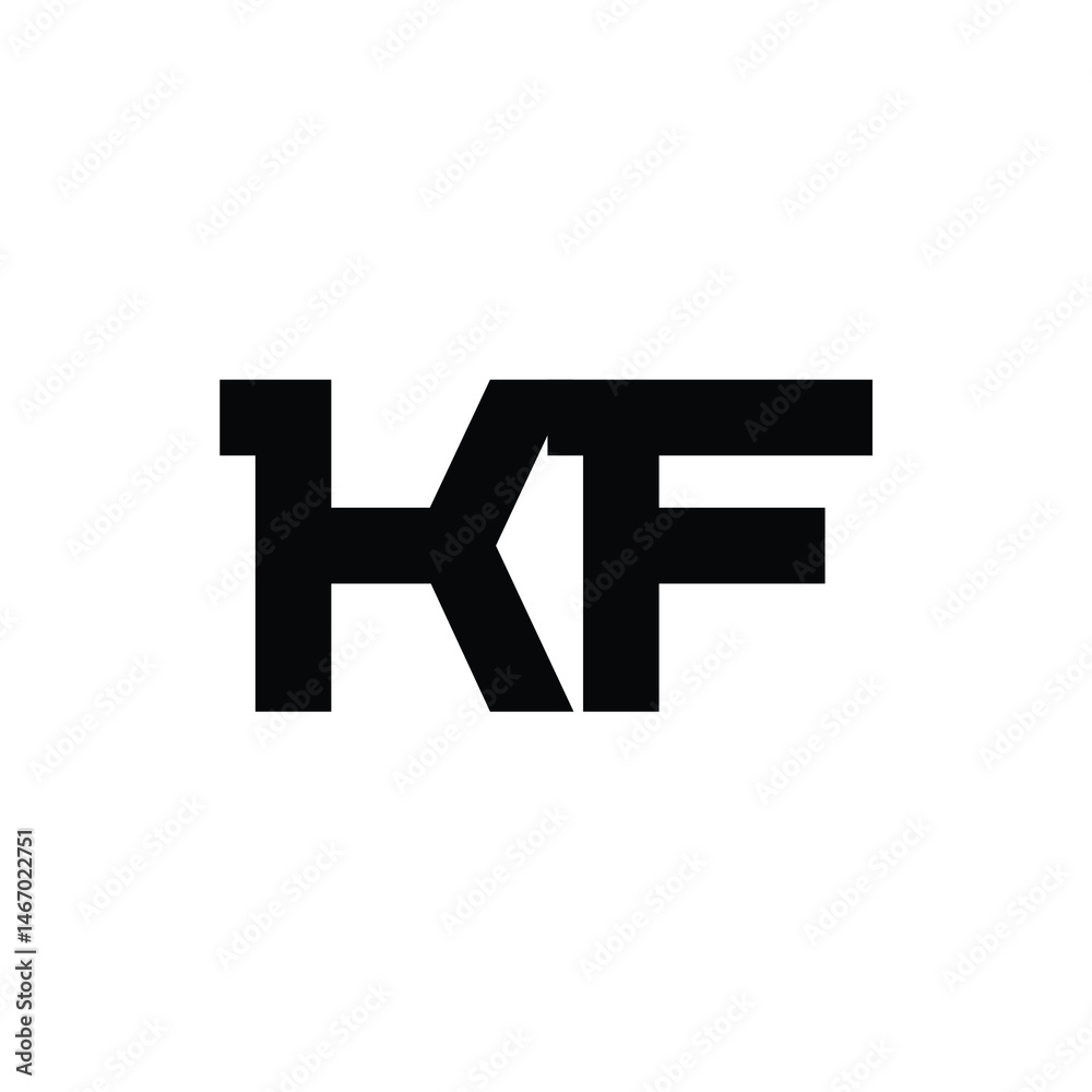 KF monogram logo design letter text name symbol monochrome logotype alphabet character simple logo KF monogram logo design letter text name symbol monochrome logotype alphabet character simple logo