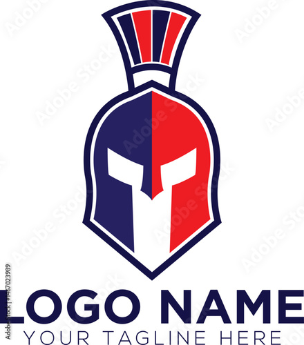 Vector illustration of Spartan Silhouette Logo Design
