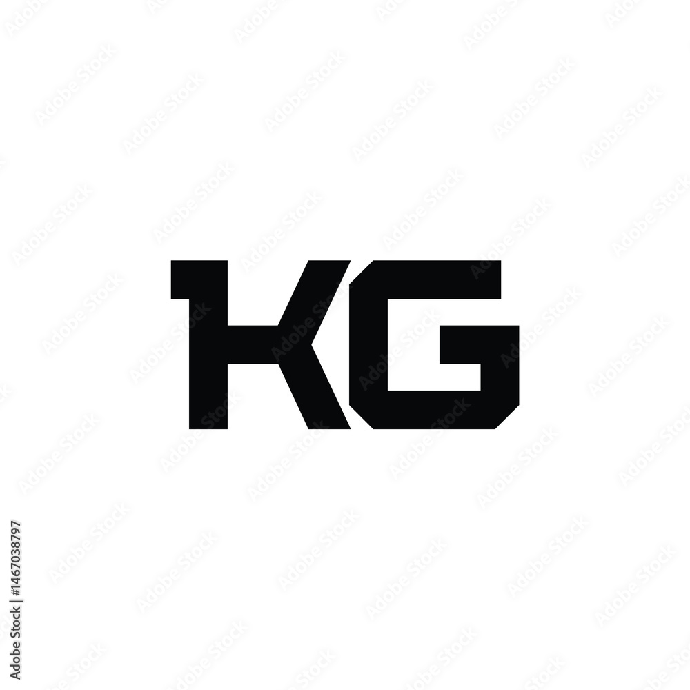 Obraz premium KG monogram logo design letter text name symbol monochrome logotype alphabet character simple logo