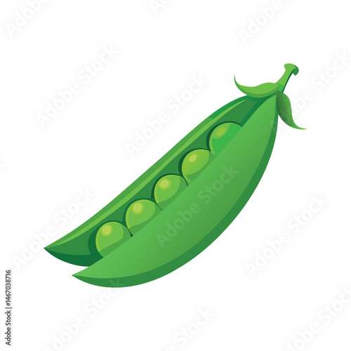 Fresh green pea pod with vibrant peas inside, highlighting healthy produce for cooking and nutrition
