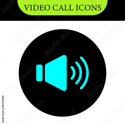 Set of Video call icon. Video conference. Video call chat screen vector buttons template for on-line video chat app, internet talk. User interface symbols for web conference or business webinar