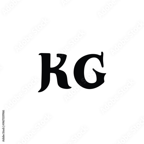 KG monogram logo design letter text name symbol monochrome logotype alphabet character simple logo
