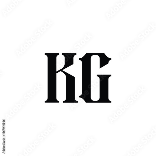 KG monogram logo design letter text name symbol monochrome logotype alphabet character simple logo