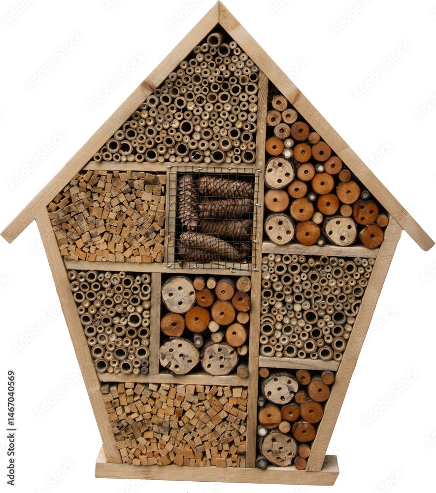 insect hotel against white