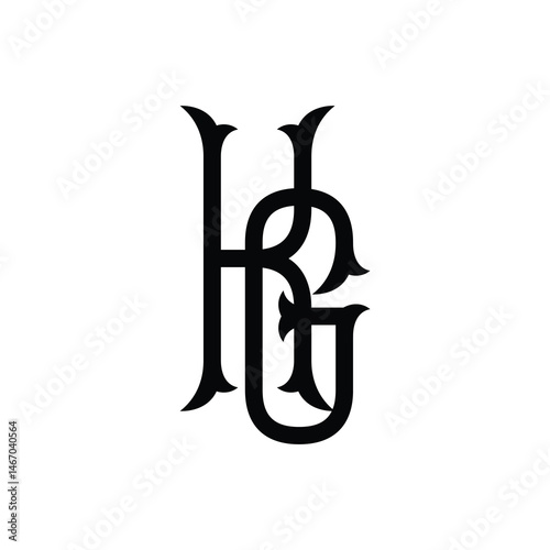 KG monogram logo design letter text name symbol monochrome logotype alphabet character simple logo