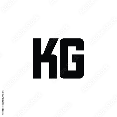 KG monogram logo design letter text name symbol monochrome logotype alphabet character simple logo