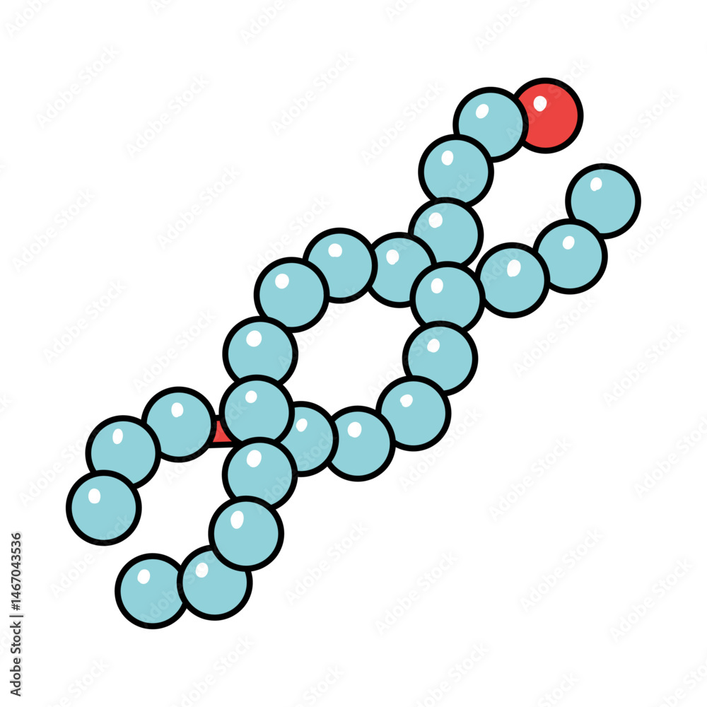 Molecular Chain Glow DNA Icon