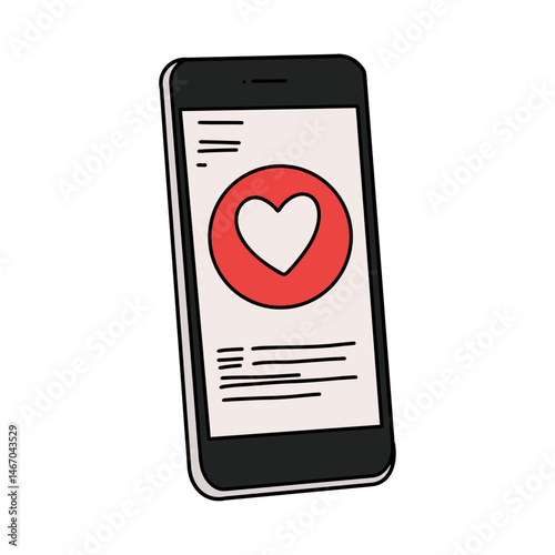 Smartphone Heartbeat Health App Icon