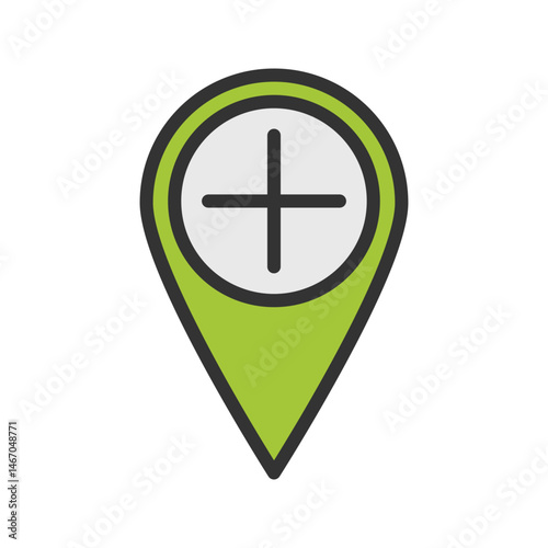 Free Download Add Location icon vector image. Suitable for mobile apps, web apps and print media. - GFXLoad