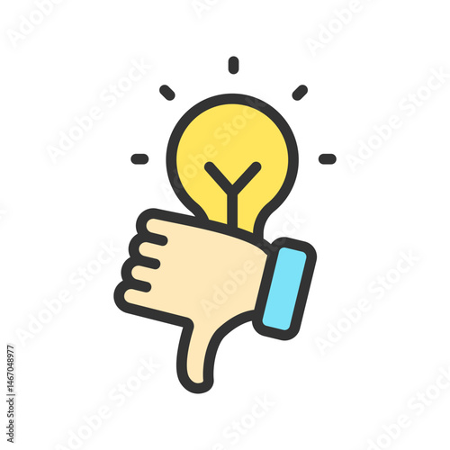 Bad Idea icon vector image. Suitable for mobile apps, web apps and print media.