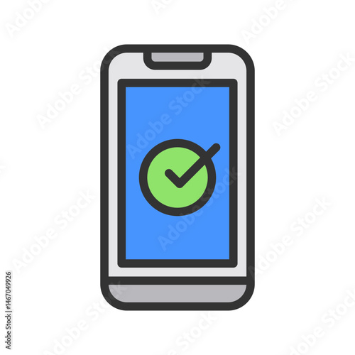 Cell Phone icon vector image. Suitable for mobile apps, web apps and print media.