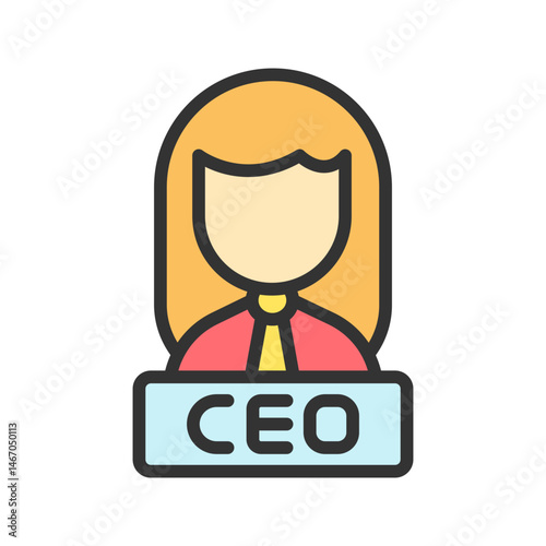 Chief Execuive Officer icon vector image. Suitable for mobile apps, web apps and print media.