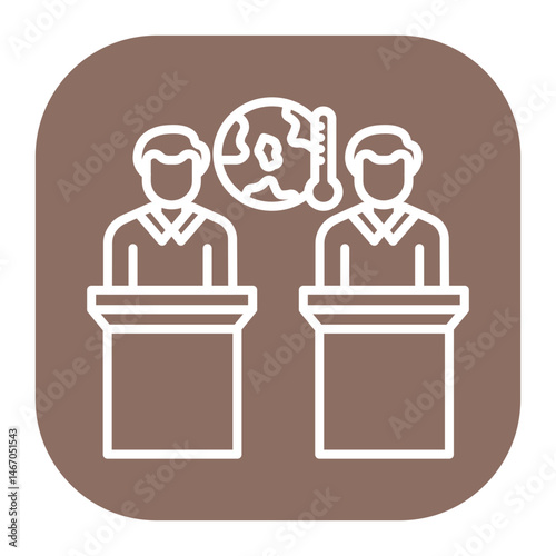 Global Warming Debate Icon