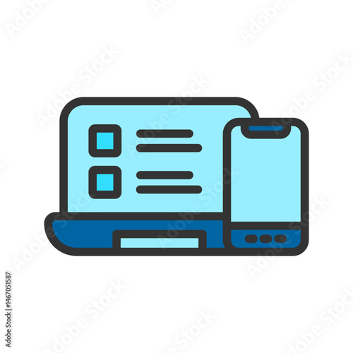 Device Compatibility icon vector image. Suitable for mobile apps, web apps and print media.