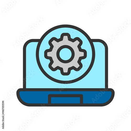 Devices Settings icon vector image. Suitable for mobile apps, web apps and print media.