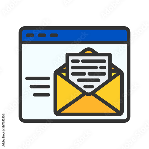 Email Documents icon vector image. Suitable for mobile apps, web apps and print media.