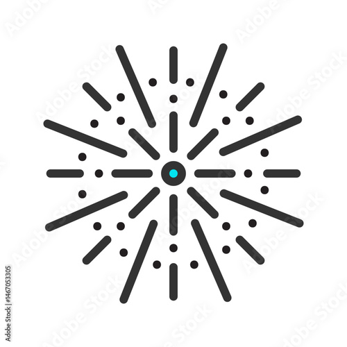 Fireworks icon vector image. Suitable for mobile apps, web apps and print media.
