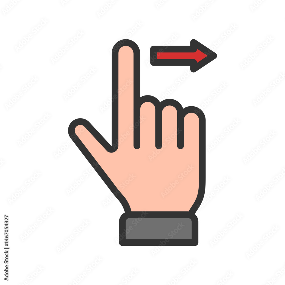 Obraz premium Hand Cursor icon vector image. Suitable for mobile apps, web apps and print media.