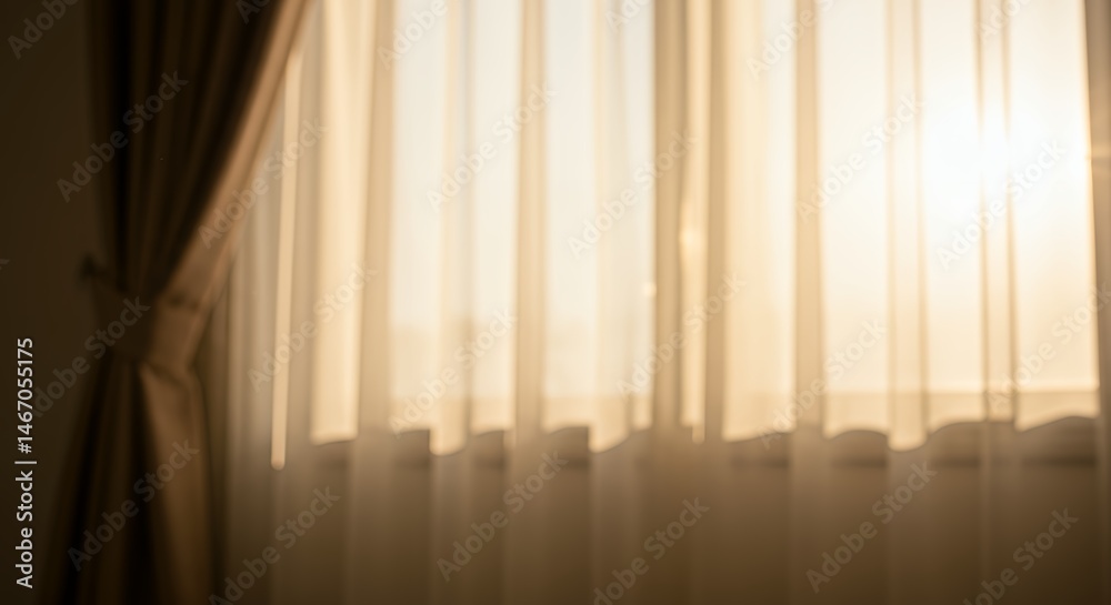 Window with Curtain and Light Window with Curtain and Light