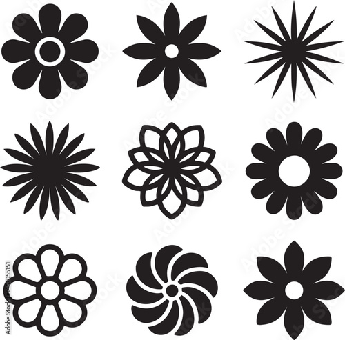flowers silhouette