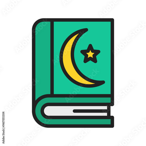 Holy Book icon vector image. Suitable for mobile apps, web apps and print media.