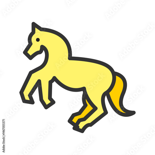 Horse Performing icon vector image. Suitable for mobile apps, web apps and print media.