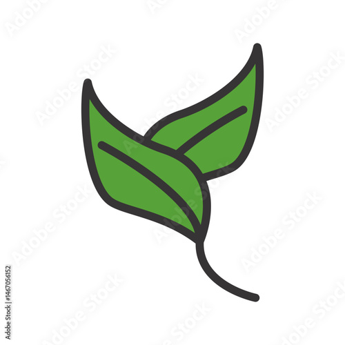 Leaves icon vector image. Suitable for mobile apps, web apps and print media.
