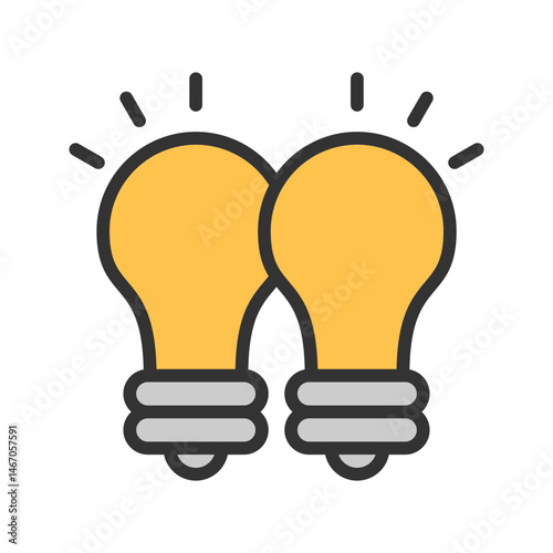 Merging Ideas icon vector image. Suitable for mobile apps, web apps and print media.