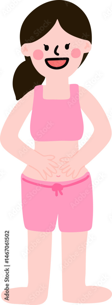 다이어트한 여자 사람 캐릭터(diet woman character) 다이어트한 여자 사람 캐릭터(diet woman character)
