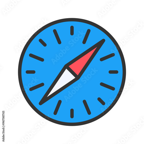 Safari icon vector image. Suitable for mobile apps, web apps and print media.