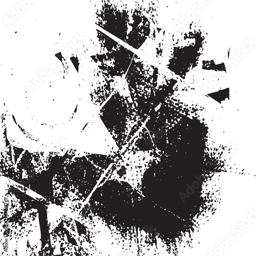 Fragmented shards of glass scatter across a dark background creating an abstract .