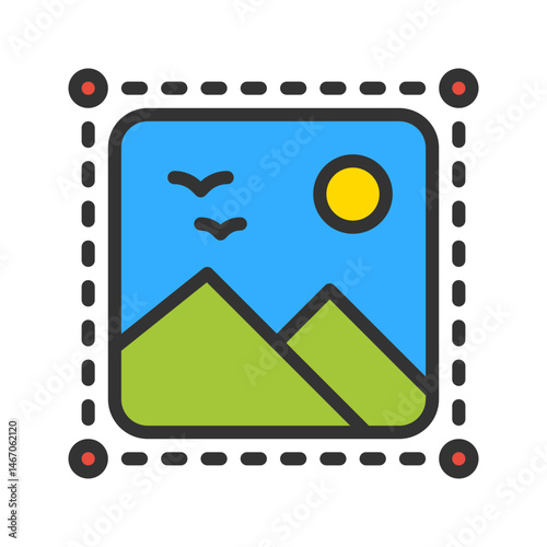 Select Image icon vector image. Suitable for mobile apps, web apps and print media.
