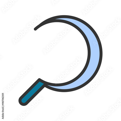 Sickle icon vector image. Suitable for mobile apps, web apps and print media.
