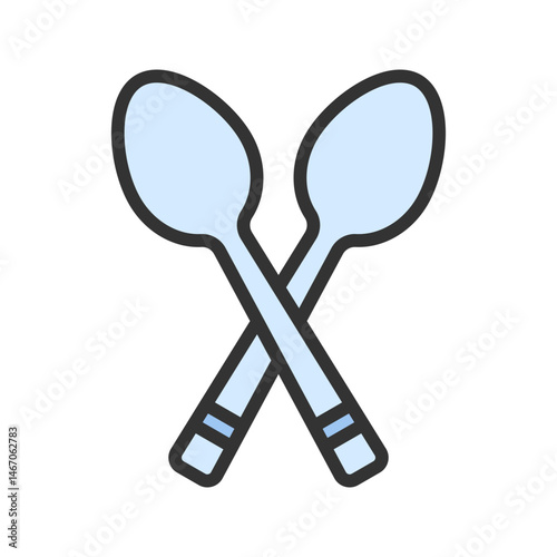 Spoons icon vector image. Suitable for mobile apps, web apps and print media.