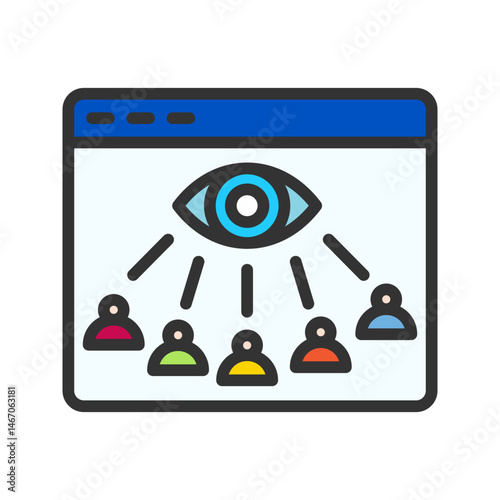Supervision icon vector image. Suitable for mobile apps, web apps and print media.