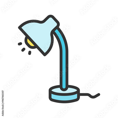 Table Lamp icon vector image. Suitable for mobile apps, web apps and print media.