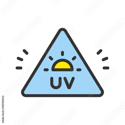 UV Radiation icon vector image. Suitable for mobile apps, web apps and print media.